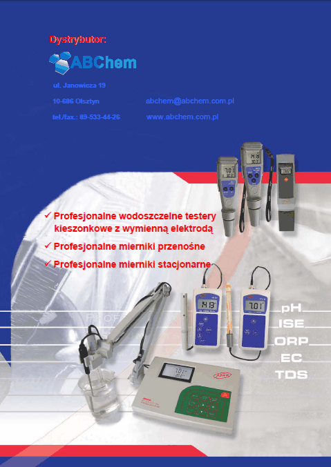 pH-metry, konduktometry, testery